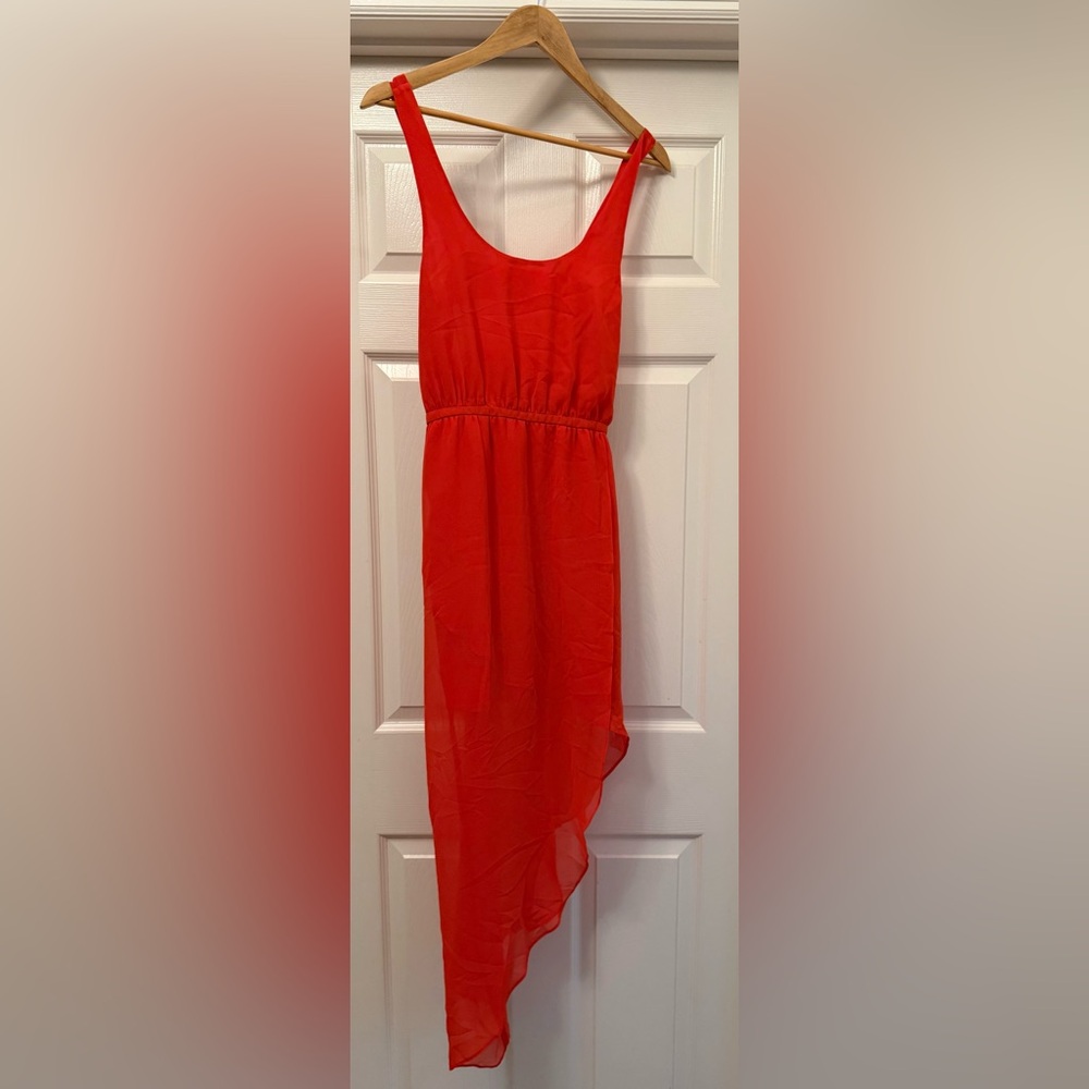 silence + noise Bright Red Sleeveless Casual Dress